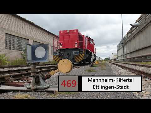 AVG Führerstandsmitfahrt Mannheim Käfertal - Ettlingen-Stadt