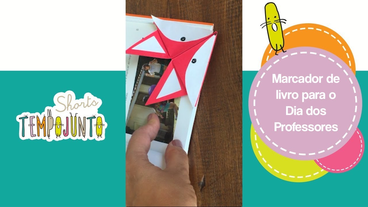 Lembrancinha fácil para Dia dos Professores:  marcador de páginas de origami #shorts