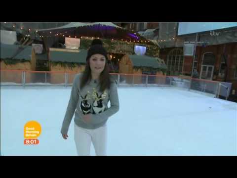 Laura Tobin Manchester Good Skating GMB Weather 2016 11 22