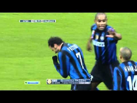 Primo gol di Pazzini - Inter vs. Palermo (3:2)