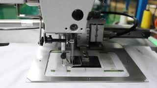 Sewing device for sewing labels - side sliding device clip video