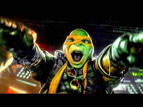 The Ninja Turtles break in a stadium to watch a NBA game