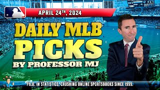 MLB DAILY PICKS | BEST BETS FOR TONIGHT + PREMIUM PICK BY PHD IN STATS! (April 24th) #mlbpicks