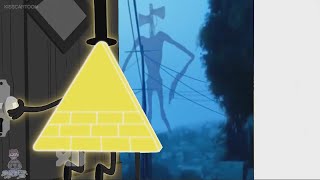 Bill Cipher Opens The Door To Siren Head | Unnerving Images | Trevor Henderson