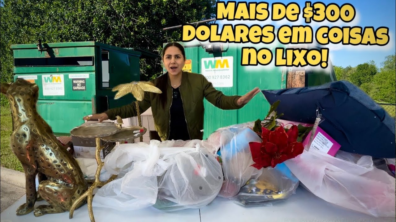 Mais de $300 dólares em coisas no lixo dos Estados Unidos!🇺🇸
