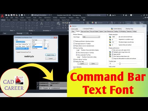 Change autocad command line text font | Font size |...