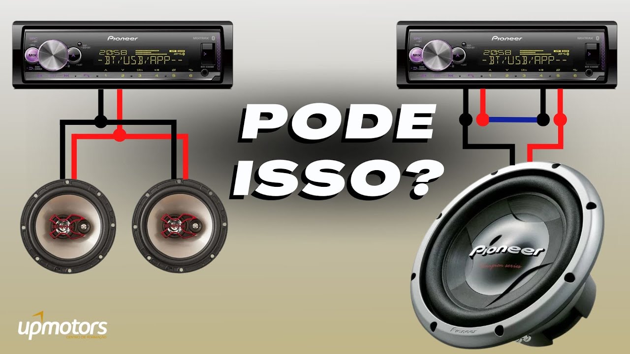 2 FALANTES num canal do RÁDIO ou 1 FALANTE pra 2 canais do RÁDIO ; UPMOTORS