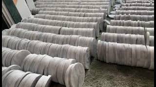 Chinese Guangxi White Marble Table Top, Round Marble Table Top