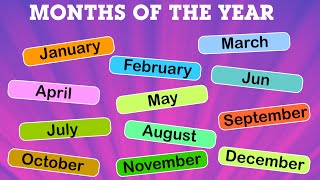 Months of The Year for Kids  Name of Months  Kinde