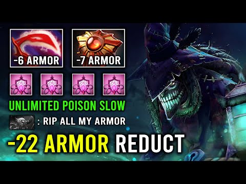 WTF 22 Armor Reduction Unlimited Poison Slow Desolator + Solar Crest Dazzle Dota 2