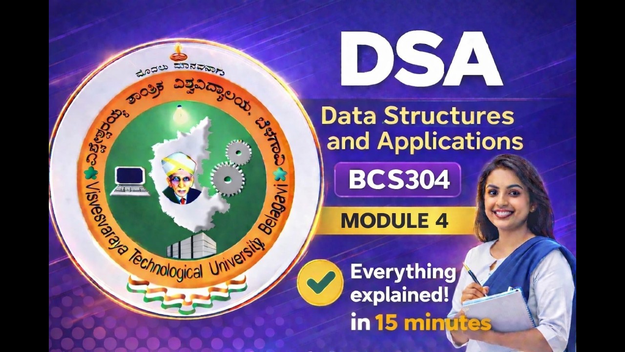 DSA (BCS304) Module 4 ✅Everything explained in 20 mins| Exam ready 📚|| VTU #sporifiilearn