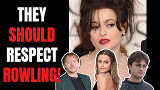 Helena Bonham Carter RAILS INTO Harry Potter Actors. Defends JK Rowling from The WOKE.
