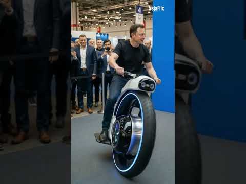 Elon Musk exibe moto de uma roda só #curiosidades #máquinas  #vidaurbana #elonmusk #motocicleta