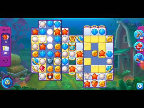 Fishdom. 8587 super hard level no boosters and diamonds. 13 moves