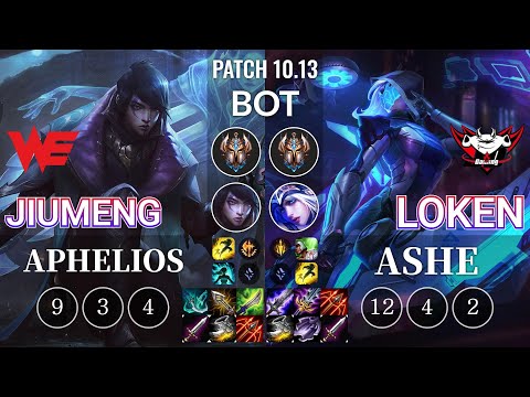 WE Jiumeng Aphelios vs JDG LokeN Ashe Bot - KR Patch 10.13
