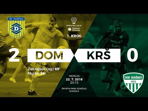 1.krog: Domžale - Krško 2:0; Prva liga Telekom Slovenije 2018/2019