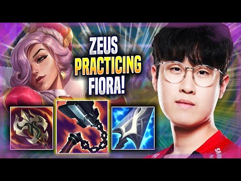 ZEUS KEEPS PRACTICING FIORA TOP! - T1 Zeus Plays Fiora TOP vs Camille! | Season 2022