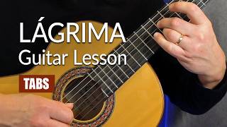 Lágrima (Tárrega) – Part 1 | Classical GuitarLesson (tutorial) + TAB