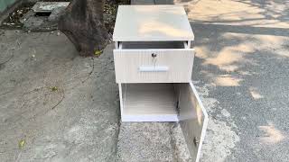 Tủ, Kệ Đầu Giường Nhựa Đài Loan Cao 68cm Ngang 42cm Sâu 42cm Màu Gỗ Sồi A034