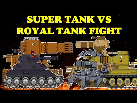Super Tank Fight VS Royal Tank Fight | "American Dorian against Ice King" Cartoons about tanks
