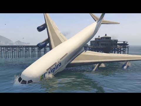 AIRPLANE ENGINE FAILURES AND CRASH COMPILATION  |  GTA 5 EMERGENCY LANDING