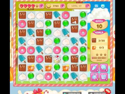 Candy Valley Level 43 ~ 3 stars ~ no boosters