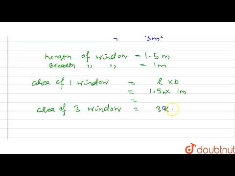 A room is 9 m long, 8 m broad and 6.5 m\r\nhigh. It has one door of dimensions 2mxx1. 5 m\nand t...