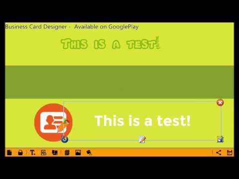 Business Card Maker Free 2017 Video