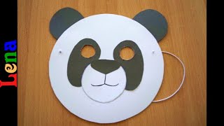 𝗞𝗿𝗲𝗮𝘁𝗶v 𝗺𝗶𝘁 𝗟𝗲𝗻𝗮 🐼 Panda Maske basteln 🐼 how to make a panda mask diy  ✂ как сделать маску панды