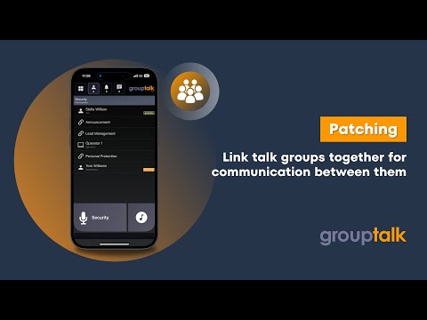 Use GroupTalk patching and start link talk groups together for crystal clear voice communication