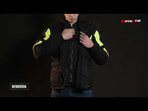 Bunda na motorku Rebelhorn Hardy II černo fluo žlutá