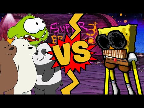 M.U.G.E.N Battles | Grizzly/Panda/Ice Bear/Cut the Rope vs Spong