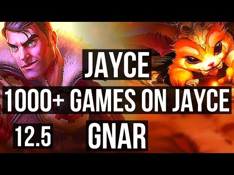 JAYCE vs GNAR (TOP) | 7 solo kills, 1.6M mastery, 1000+ games | EUW Diamond | 12.5