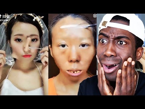 Viral Asian Make Up Transformation Reaction