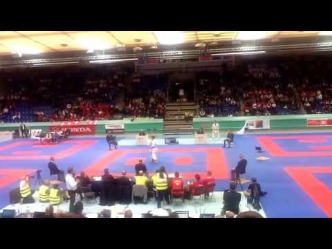 42nd Junior European karate championships - U21 kata male final - Montarello vs Peter Fabian