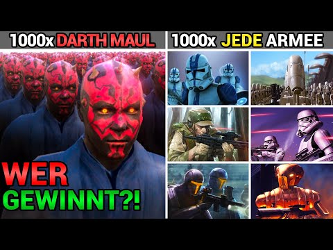 1.000 DARTH MAULS gegen 6 ARMEEN! - Wer gewinnt? - UEBS Star Wars