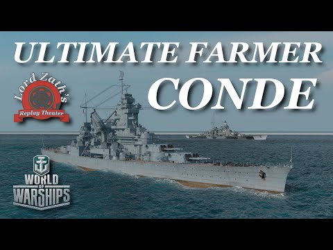 Ultimate Farmer - Conde Tier 11 French Super Cruiser The Atlantic North Spawn World of Warships