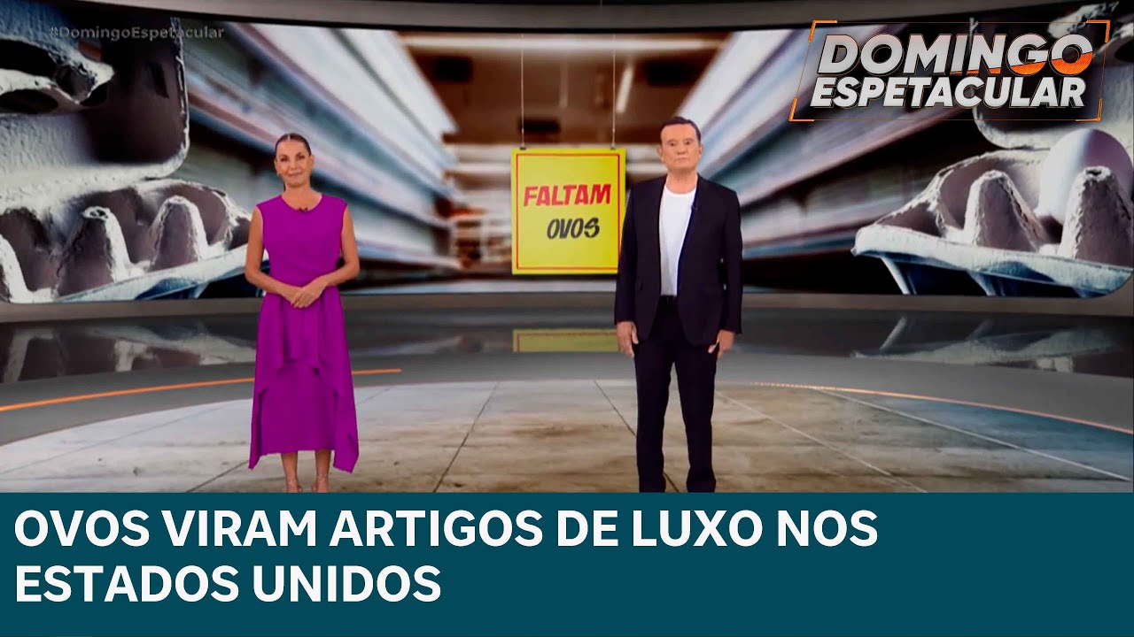 Ovos somem das prateleiras dos EUA e preços vão às alturas | DOMINGO ESPETACULAR