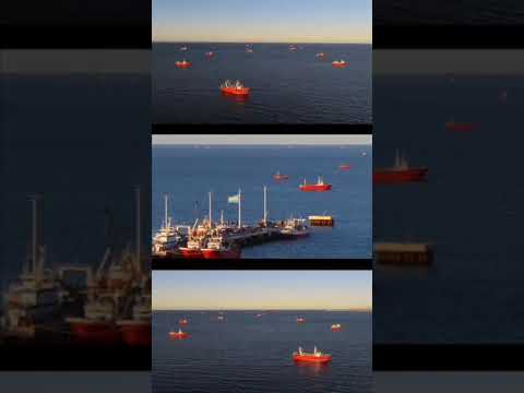 barquitos en rada por mal tiempo asi esta madryn#chubut #puerto madryn#pesca #la mas linda#marineros