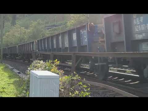 Ehemalige Dänische Diesellok ? mit Güter Zug im Rheintal unterwegs hier bei Oberwesel gesichtet