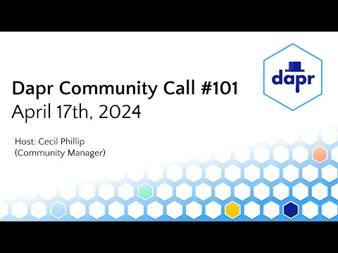 Dapr Community Call - April 17th 2024 (#101)
