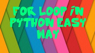 For loop in python