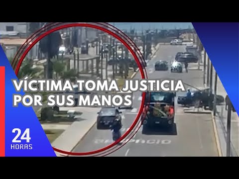 Trujillo: conductor embiste a delincuentes que huían en moto tras robar S/50 mil