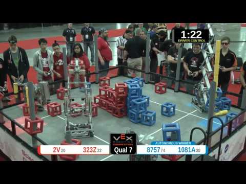 2015 VRC Sci Q7 - 2V 323Z vs 8757 1081A - 78 to 80 - VEX Worlds 2015 - Science Division