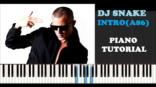 Dj Snake - Encore (a86) Intro (Piano Tutorial With Synthesia) How I Played It