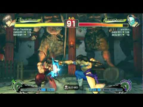 SSF4 AE: Kiryu Tsukimiya(Guy) vs araidon(Vega) - HD 720p