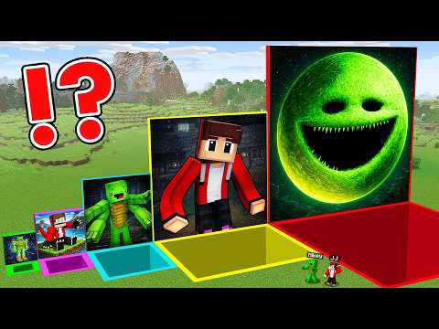 WHAT IS INSIDE THIS HUGE PIT JJ and Mikey in Minecraft Challenge - Maizen