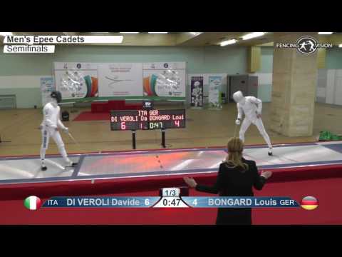 FE M E Individual Cadets Plovdiv BUL ZC Europe 2017 Semifinal 02 podium DI VEROLI ITA vs BONGARD GER