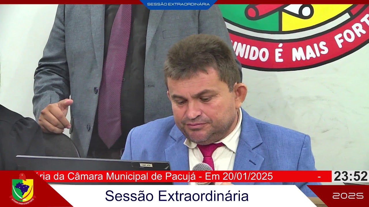 1ª A 6ª SESSÃO EXTRAORDINÁRIA EM 20 DE JANEIRO DE 2025