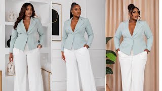  How to Cut & Sew a Simple Blazer Jacket🧥 | Step-by-Step Seam Finishing (Beginner Friendly
